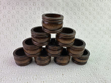 Load image into Gallery viewer, Vintage Wood Napkin Ring Set -10pc
