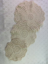 Load image into Gallery viewer, Hand Crochet Vintage Doilies  -3 pc sets
