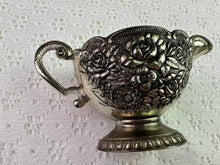 Load image into Gallery viewer, Vintage Silver Plate w Enamel Sugar &amp; Creamer Set -Japan
