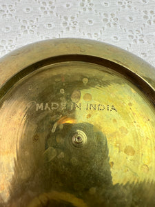 Vintage Solid Brass Etched Bowl- India