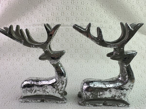 Silver Reindeer Decor Set