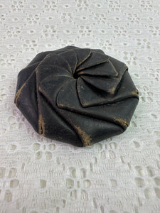 Antique Black Leather Coin Pouch