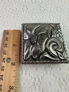 Small Vintage Pewter Trinket Box