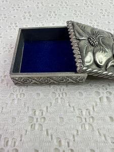 Small Vintage Pewter Trinket Box