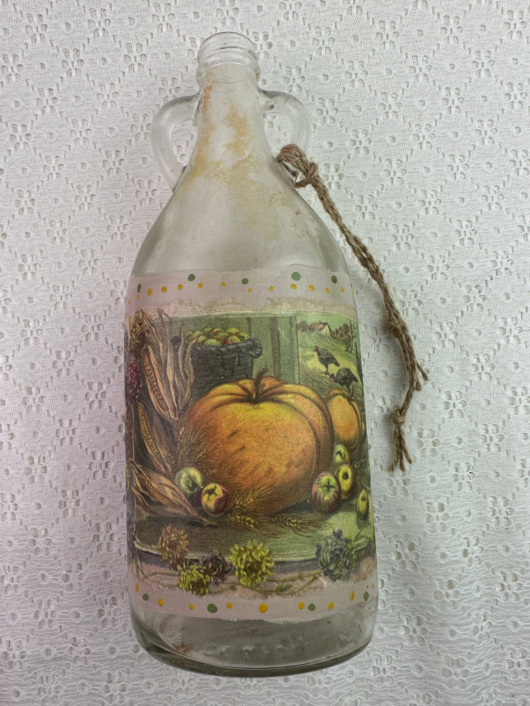 Updated Vintage Bottle with Handles -Fall