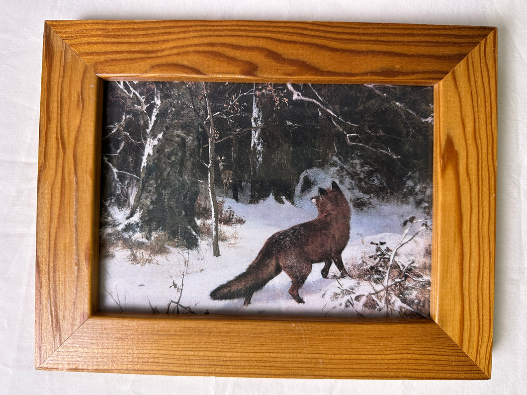 Framed Art Print - Winter Fox