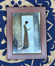 Load image into Gallery viewer, Lady with Book in Wood Frame Art Print - September Live Sale 2026
