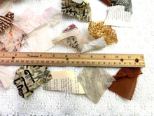 Load image into Gallery viewer, Neutral Bohemian Sari Silk&amp; Vintage Book Page Garland Banner 15&#39; ~Hand Made
