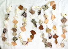 Load image into Gallery viewer, Neutral Bohemian Sari Silk&amp; Vintage Book Page Garland Banner 15&#39; ~Hand Made
