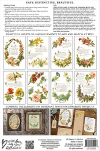 Lover of Flowers Decor Transfers 8 x 12