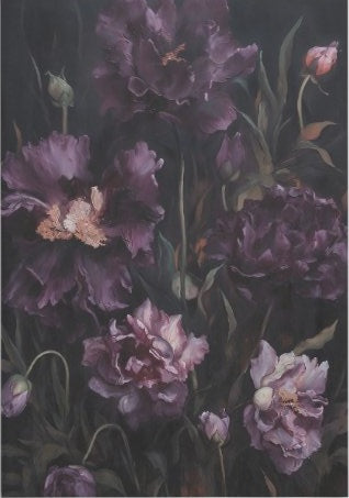 Moody Purple Lilies Decoupage Paper 14x20