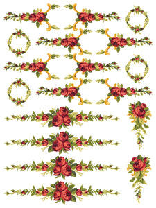 Petite Fleur Red Paint Inlay