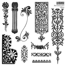 Load image into Gallery viewer, The Connoisseur's Library Stamp Set 6x6 by IOD
