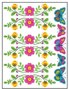 Vida Flora Paint Inlay ~Designed by Debi Beard