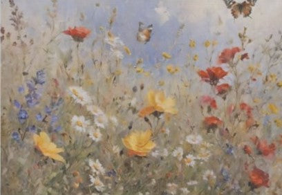 Wildflowers & Butterflies Decoupage Paper 15x20