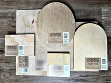 Load image into Gallery viewer, Wood Art Panels /Craft Boards Unfinished Wood Blank - Many Sizes &amp; Shapes
