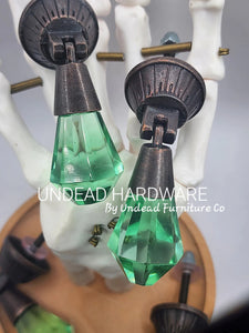 Radioactive ~ Antique Style Green Glass Drop Pulls