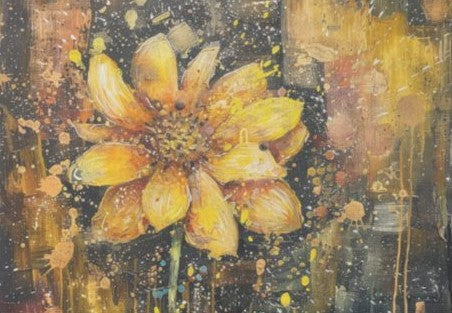 Rustic Grunge Sunflower Decoupage Paper 20x30