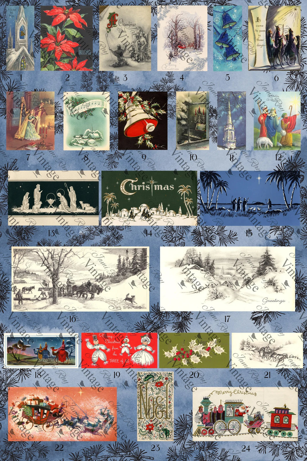 Advent Calender Decoupage Paper by JRV