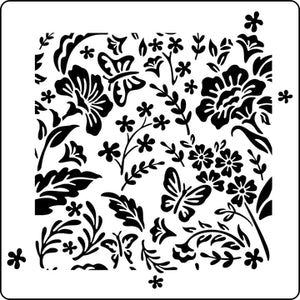 Butterflies & Flowers Tile Stencil by JRV