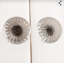 Load image into Gallery viewer, Soulless ~ Heavy Clear Glass Knob with Raised Detail -4 pc Set
