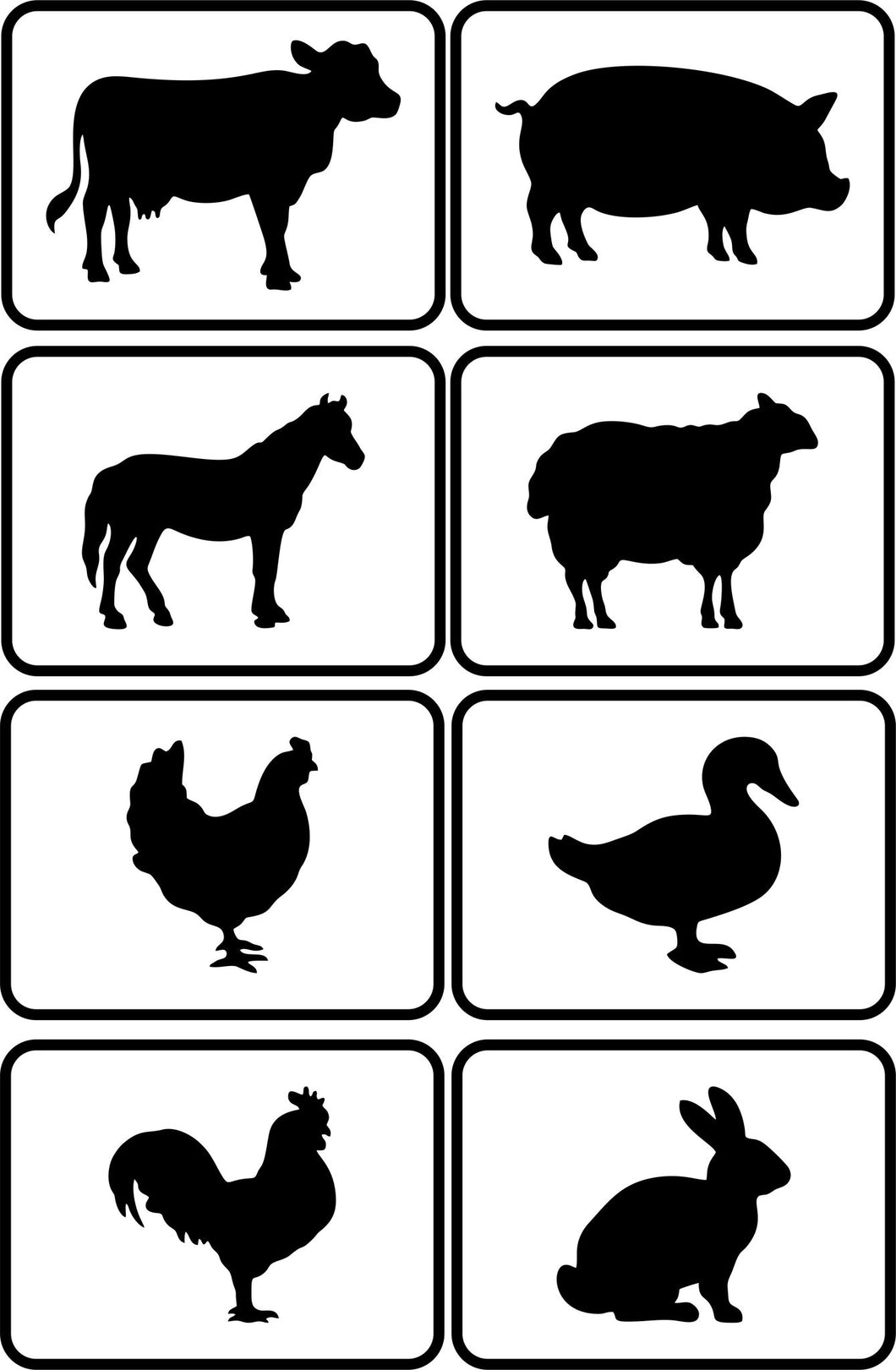 Farm Animal Stencil Set by JRV