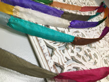 Load image into Gallery viewer, Bohemian Sari Silk Garland Banner 30 feet Solid ~Hand Made
