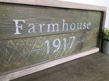 Load image into Gallery viewer, Handmade Rustic Style Sign - Farmhouse 1917
