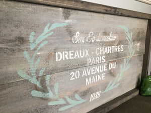 Handmade Rustic Style Sign - Dreaux Chartres