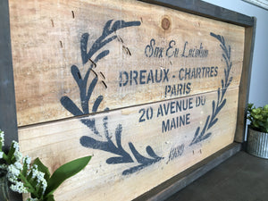 Handmade Rustic Style Sign - Dreaux Chartres