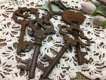 Load image into Gallery viewer, Antique Rusted Skeleton Keys #65
