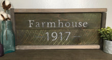 Load image into Gallery viewer, Handmade Rustic Style Sign - Farmhouse 1917
