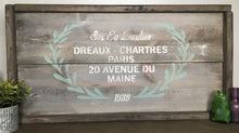 Load image into Gallery viewer, Handmade Rustic Style Sign - Dreaux Chartres
