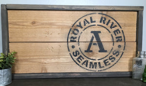 Handmade Rustic Style Sign - Royal River