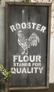 Handmade Rustic Style Sign - Rooster