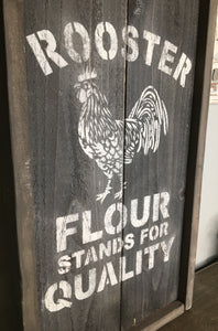 Handmade Rustic Style Sign - Rooster