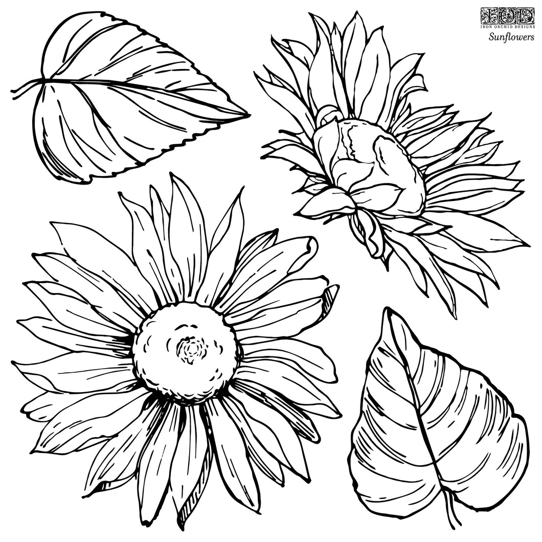 Sunflowers Decor Stamp Set