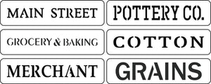 Main Street Word Pack Stencil Set by JRV