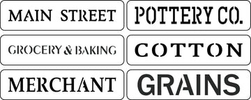 Main Street Word Pack Stencil Set by JRV