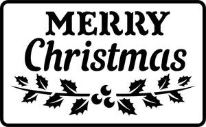 Merry Christmas Stencil by JRV