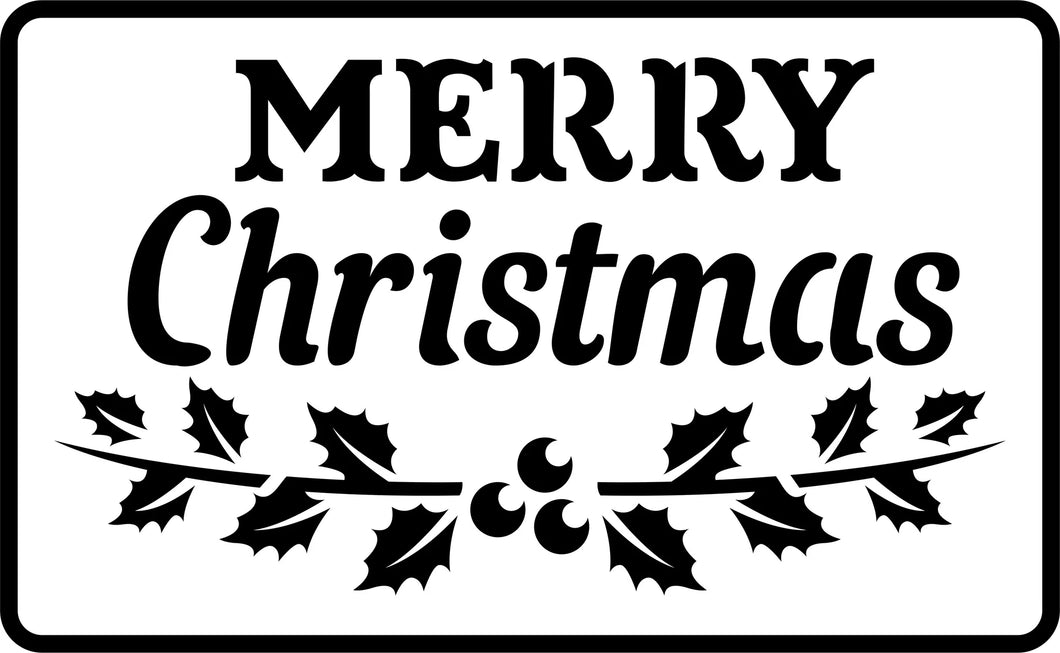 Merry Christmas Stencil by JRV