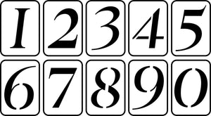 Numbers Stencil Set by JRV 3 1/2"