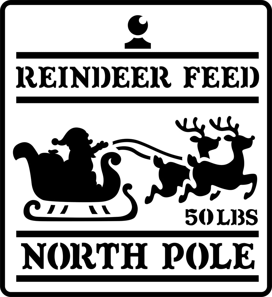 Reindeer Feed Stencil by JRV