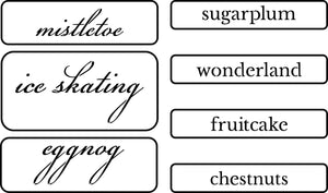 Christmas Word Pack Stencil Set by JRV