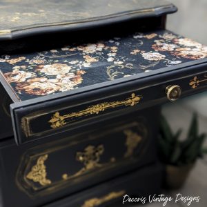 Dark Floral Decopage Paper