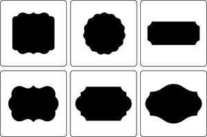 Label Shapes Stencil Set