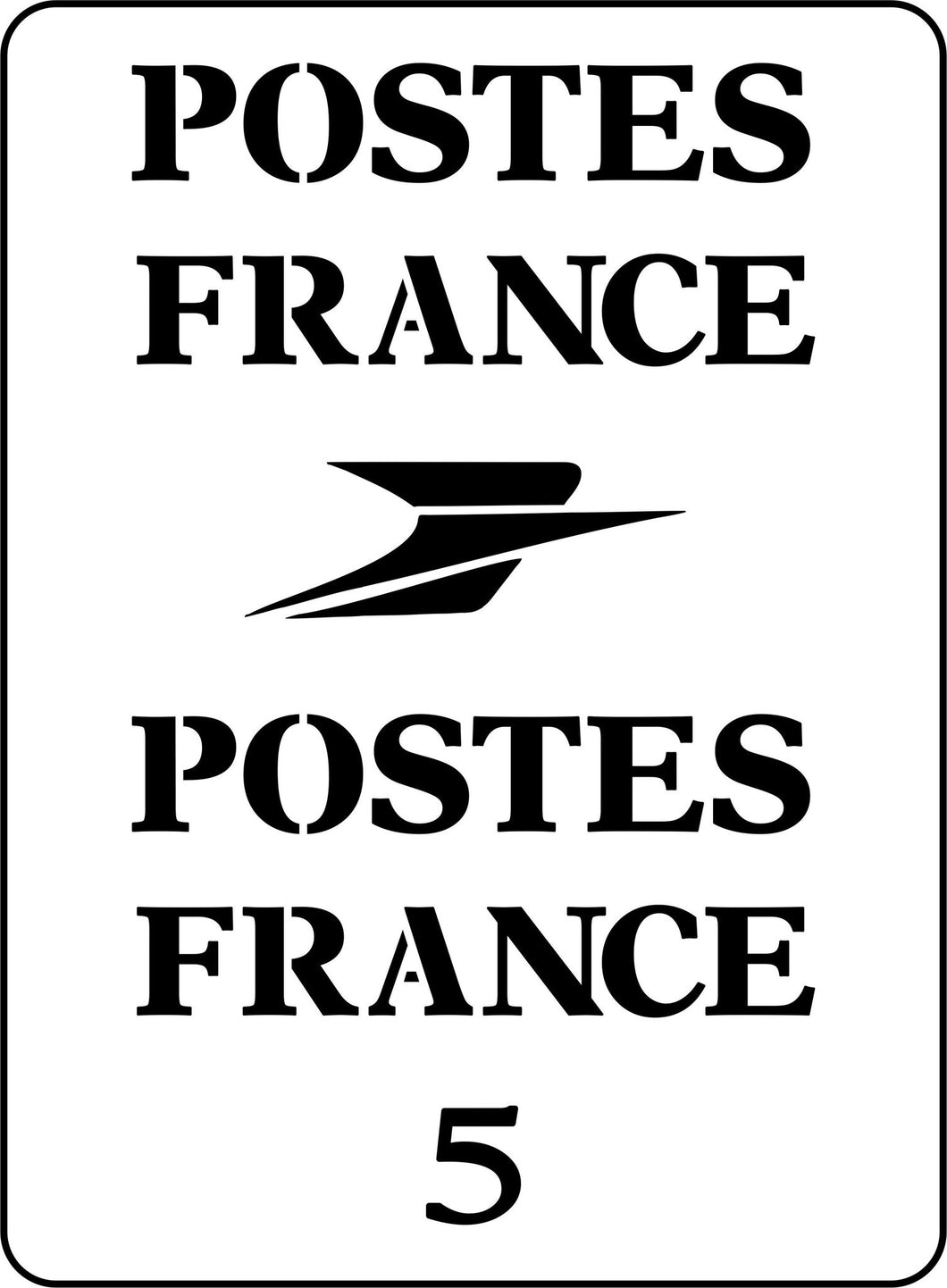 French Stamp Stencil by JRV