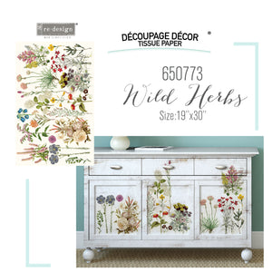 Wild Herbs Decopage Paper